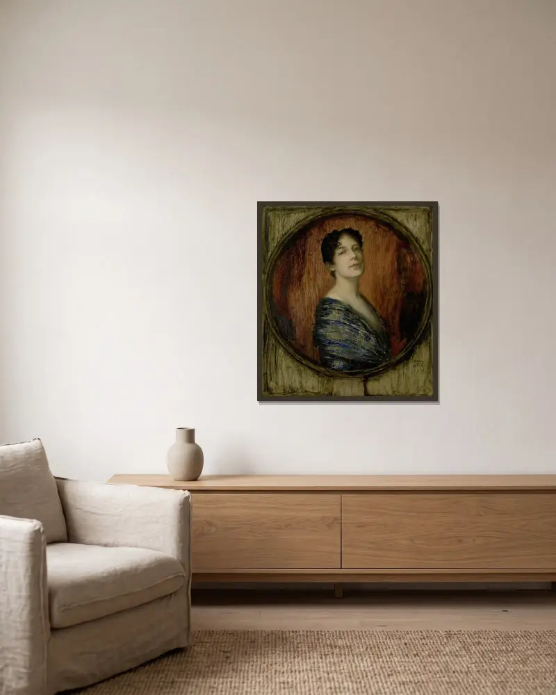 Mary von Stuck av Franz von Stuck inramad på en vägg