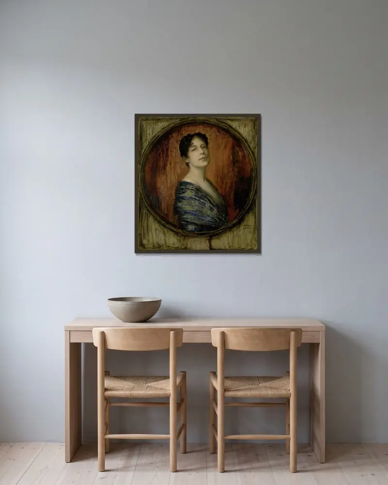 Mary von Stuck av Franz von Stuck inramad på en vägg