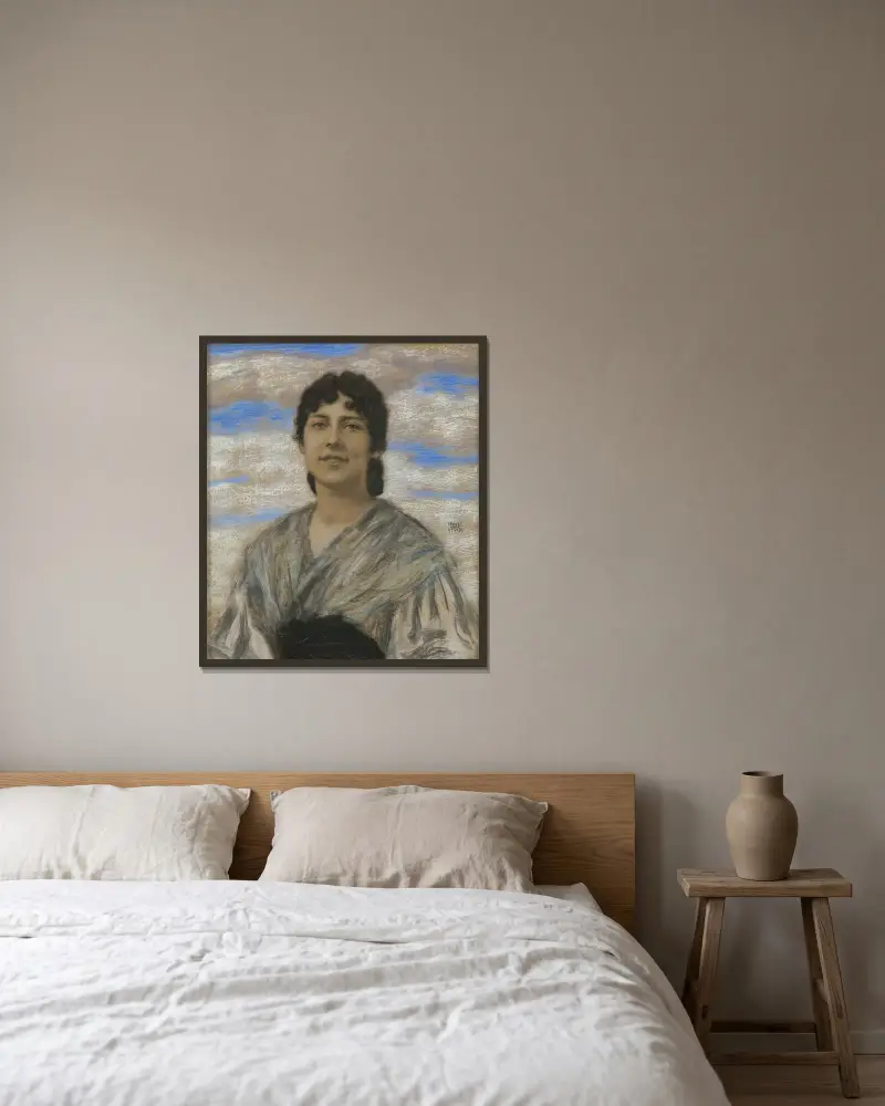 Mary von Stuck av Franz von Stuck inramad på en vägg