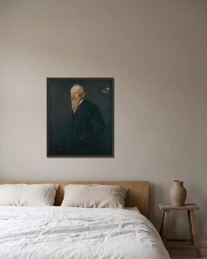 Prinsregent Luitpold av Bayern av Franz von Stuck inramad på en vägg