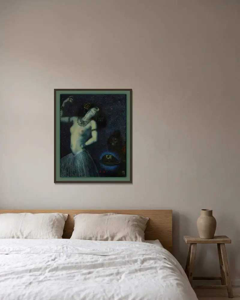 Salome av Franz von Stuck inramad på en vägg