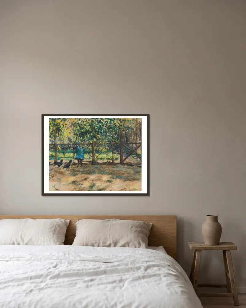 Im Garten von Fritz von Uhde gerahmt an einer Wand