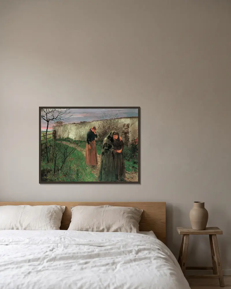 Ostermorgen av Fritz von Uhde inramad på en vägg