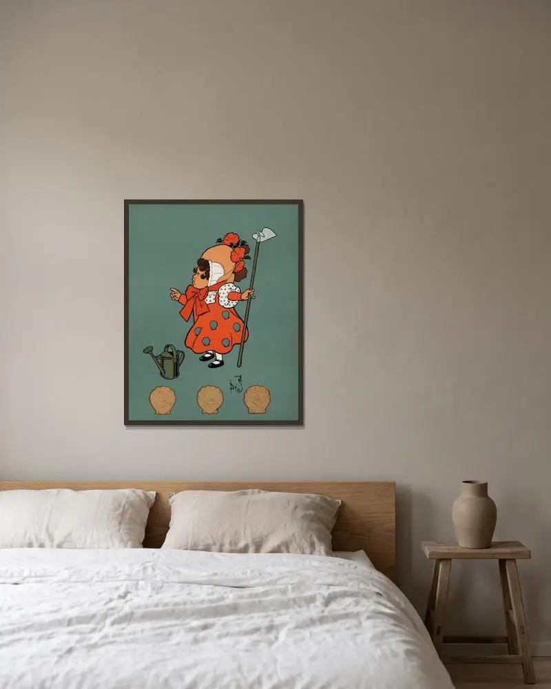 Denslows Mutter Gans, Tafel 07 von William Wallace Denslow gerahmt an einer Wand