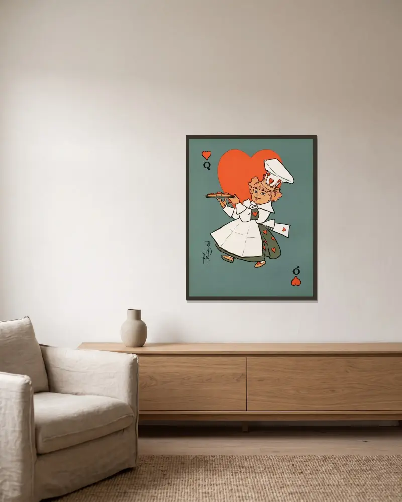 Denslows Mutter-Gänse-Illustration 30 von William Wallace Denslow gerahmt an einer Wand