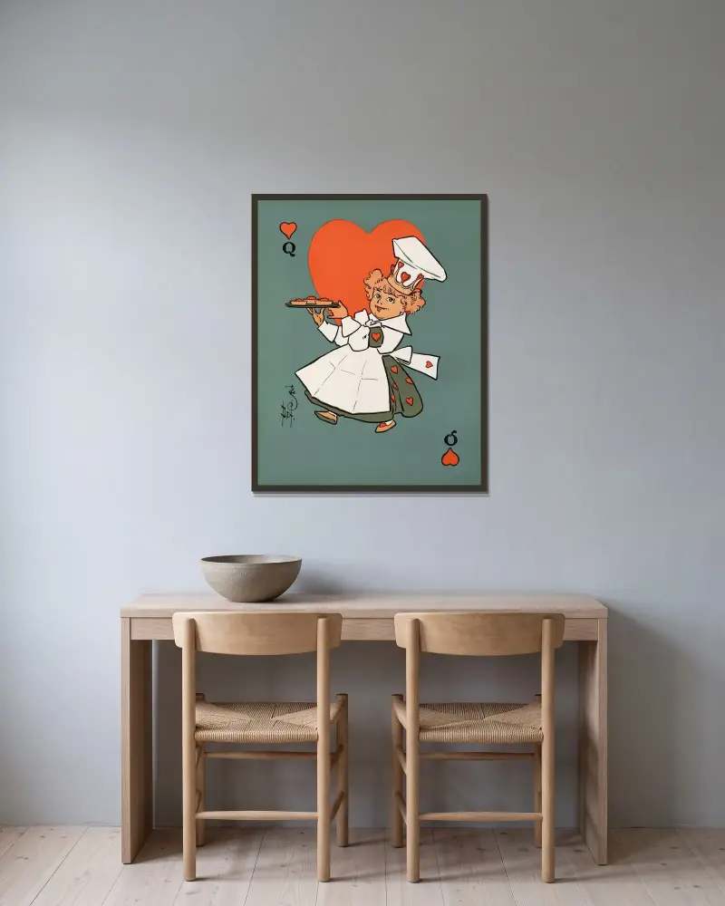 Denslows Mutter-Gänse-Illustration 30 von William Wallace Denslow gerahmt an einer Wand
