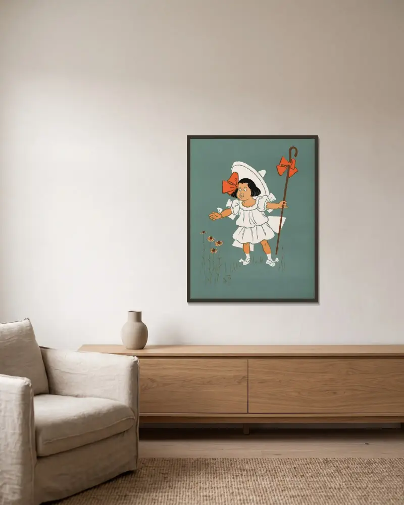 Denslow’s Mother Goose Pl 32 av William Wallace Denslow inramad på en vägg