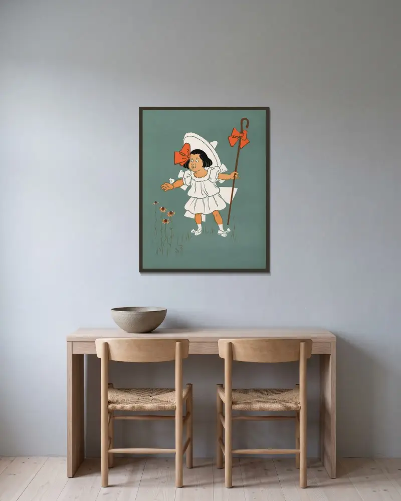Denslow’s Mother Goose Pl 32 av William Wallace Denslow inramad på en vägg