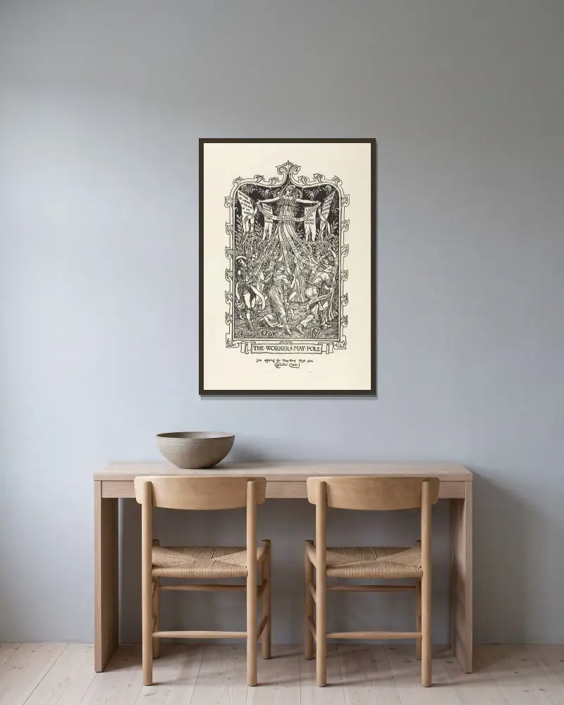 Cartoons for the cause Pl.10 av Walter Crane inramad på en vägg