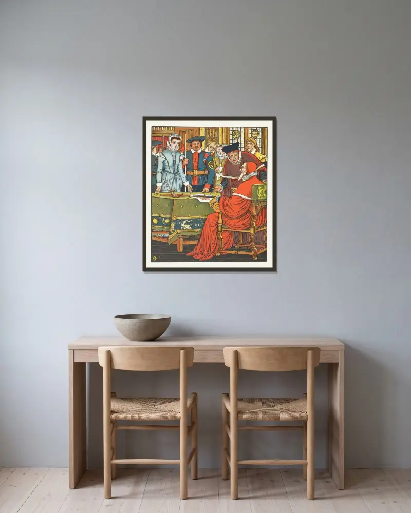 Goda två skor Pl 4 av Walter Crane inramad på en vägg