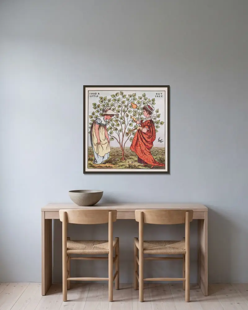 Ich hatte ein kleines Nussbäumchen von Walter Crane gerahmt an einer Wand