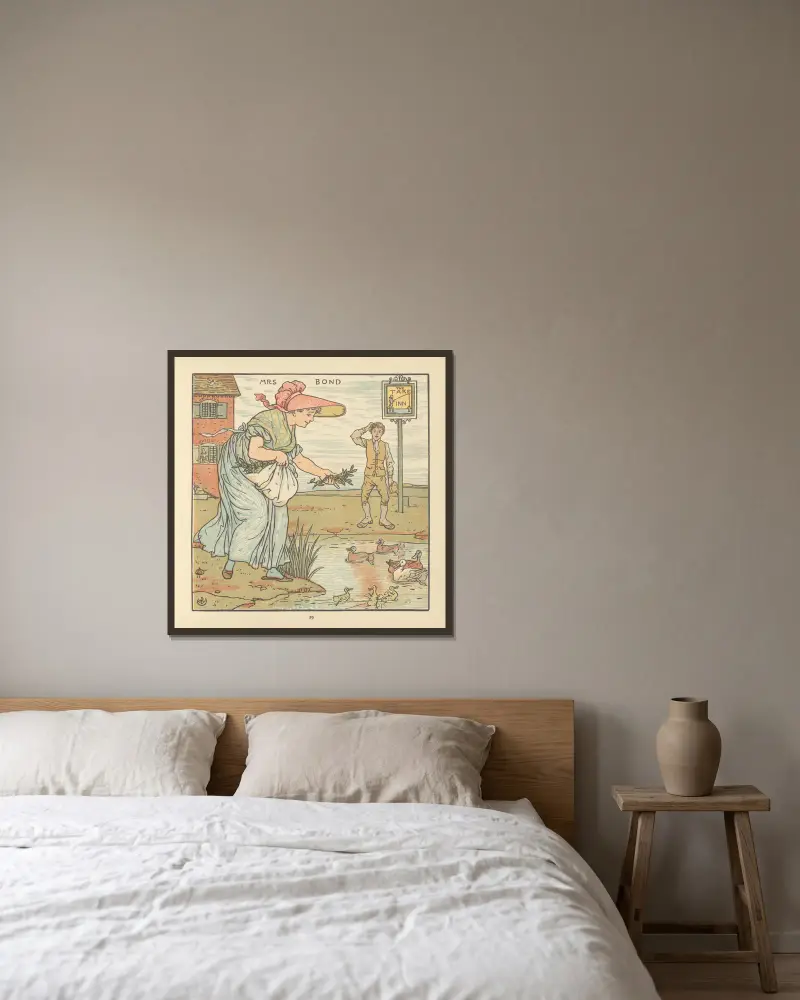 Mrs. Bond, 1876 – Nr. 2 von Walter Crane gerahmt an einer Wand