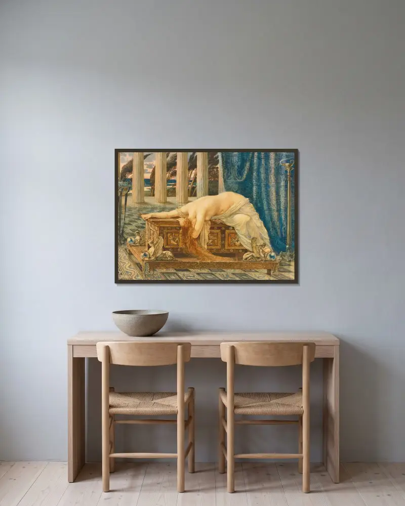 Pandora von Walter Crane gerahmt an einer Wand