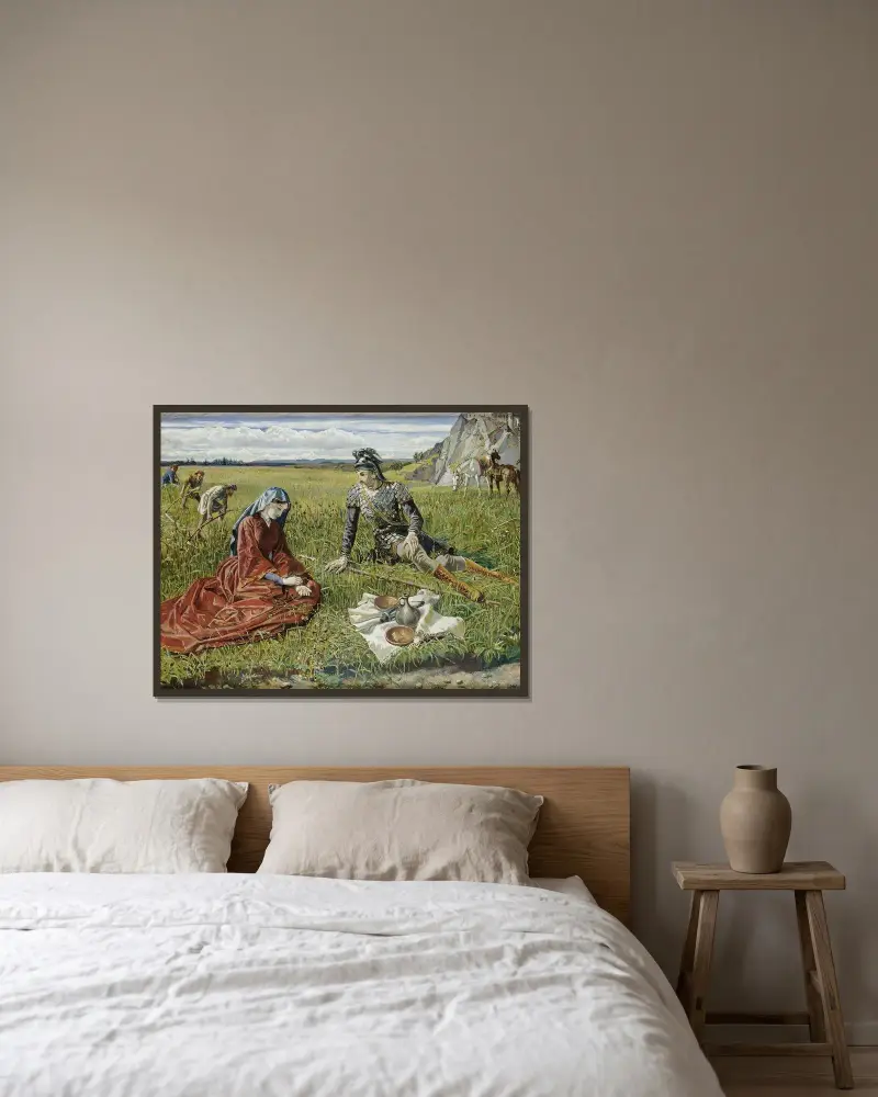 Ruth und Boas von Walter Crane gerahmt an einer Wand