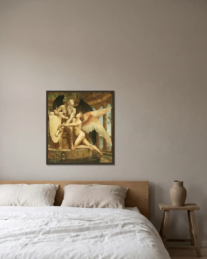 Ödets hjul av Walter Crane inramad på en vägg