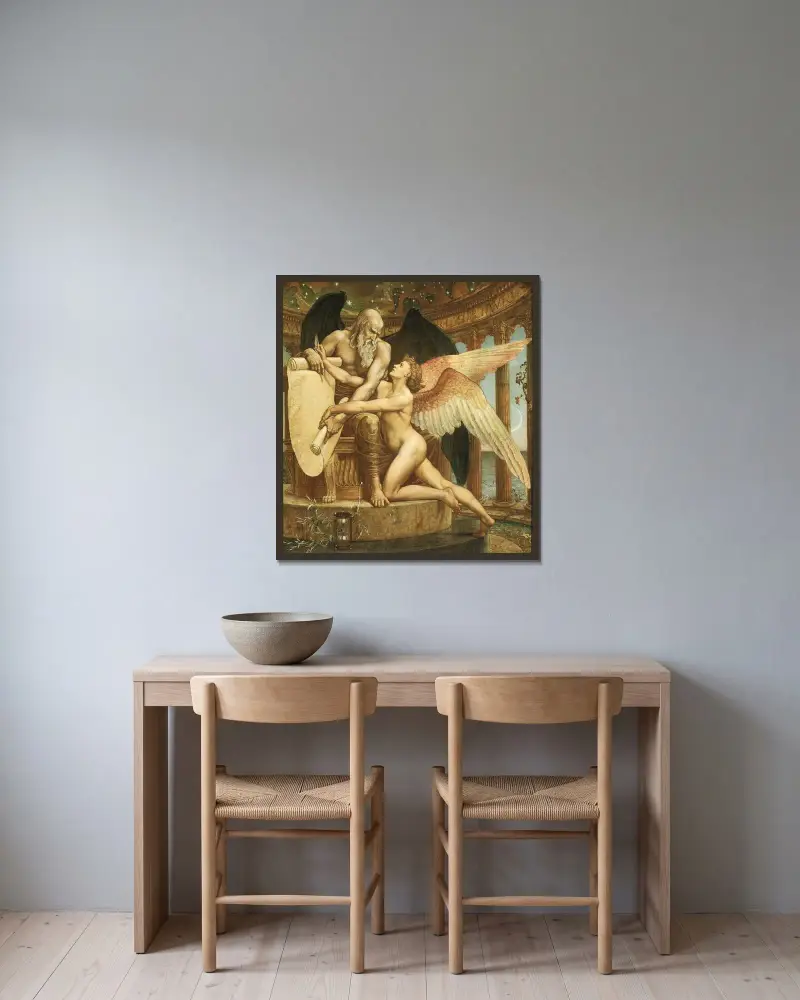 Ödets hjul av Walter Crane inramad på en vägg