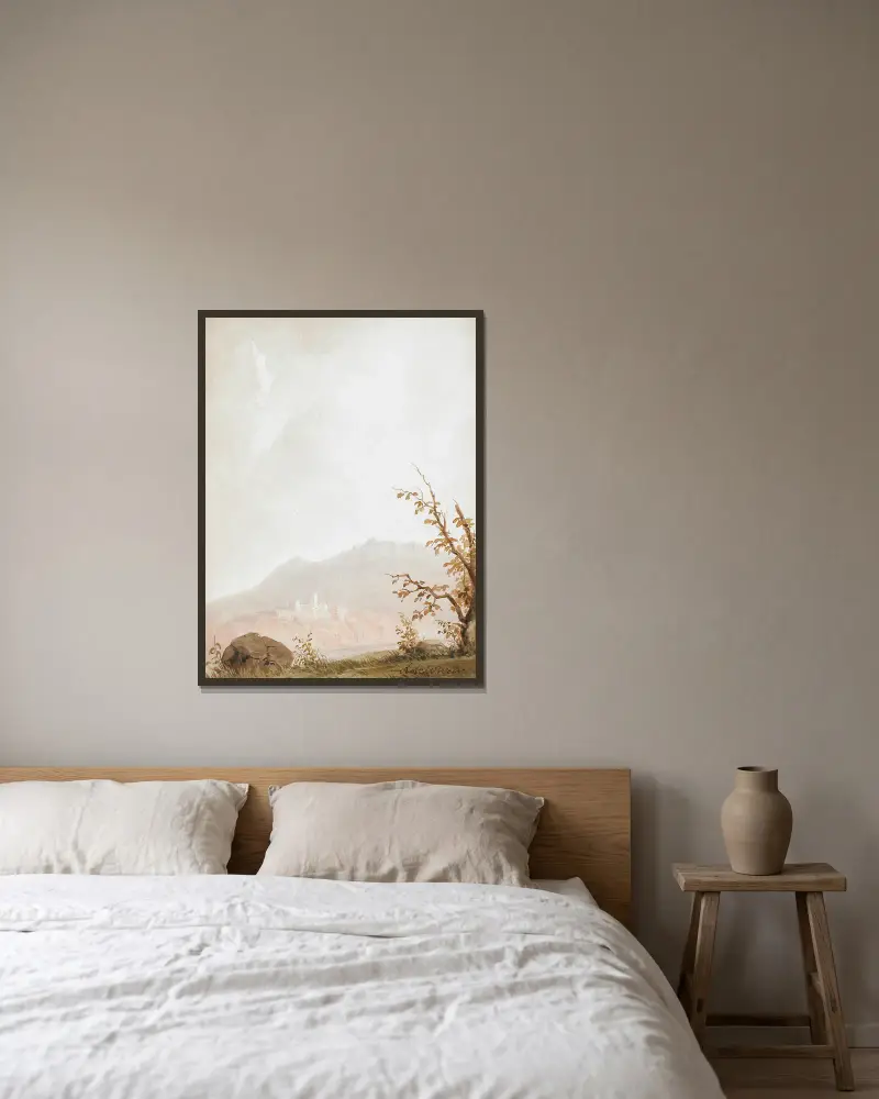 Italienische Landschaft von Robert Walter Weir gerahmt an einer Wand