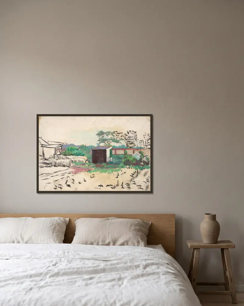 Gärtnerei von Walther Gamerith gerahmt an einer Wand