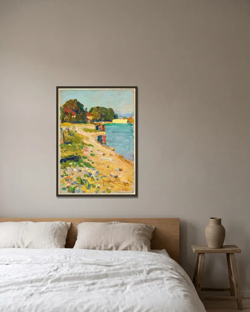 U břehu, Wassily Kandinsky v rámu na stěně