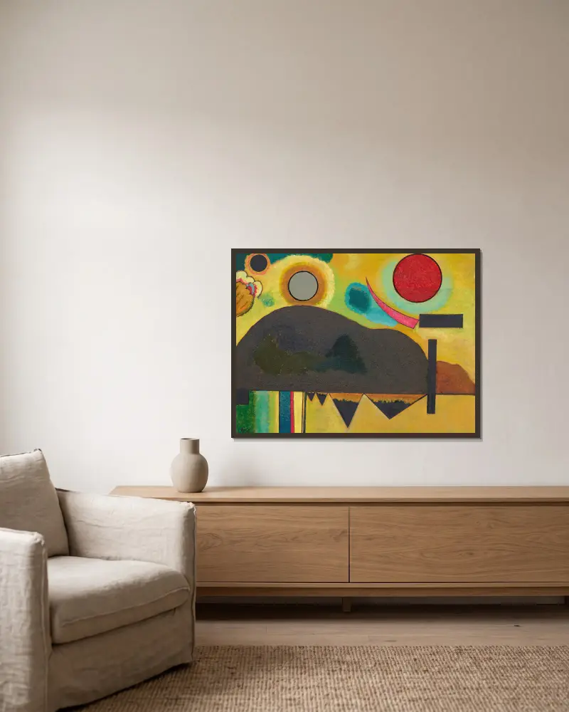 Počátek, Wassily Kandinsky v rámu na stěně