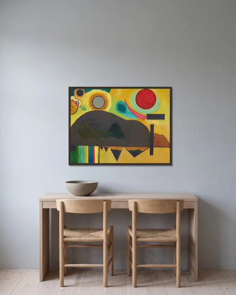 Počátek, Wassily Kandinsky v rámu na stěně