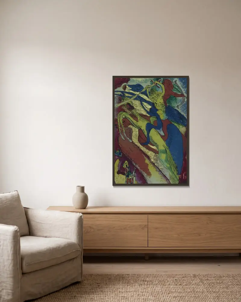 Apokaliptyczni jeźdźcy I, Wassily Kandinsky w ramie na ścianie