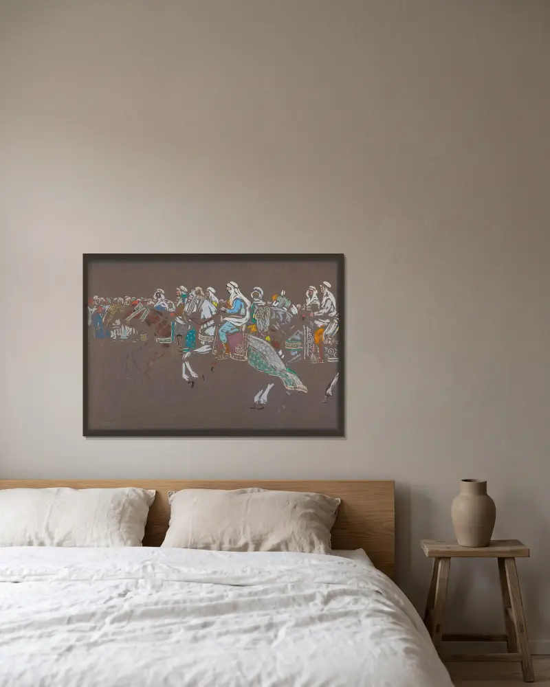 Arabská jízda, Wassily Kandinsky v rámu na stěně