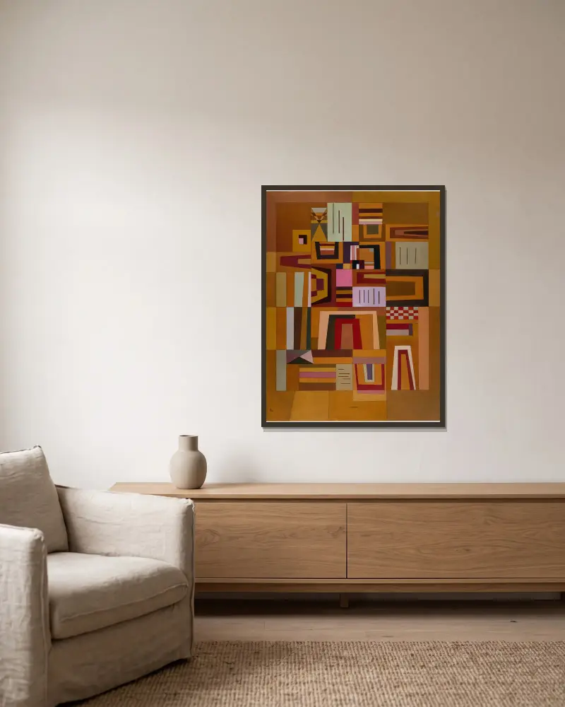 Ausgleichrosa, Wassily Kandinsky w ramie na ścianie
