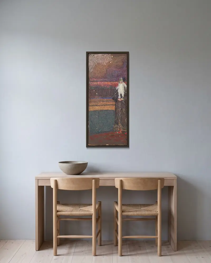 Bärtiger alter Mann von Wassily Kandinsky gerahmt an einer Wand