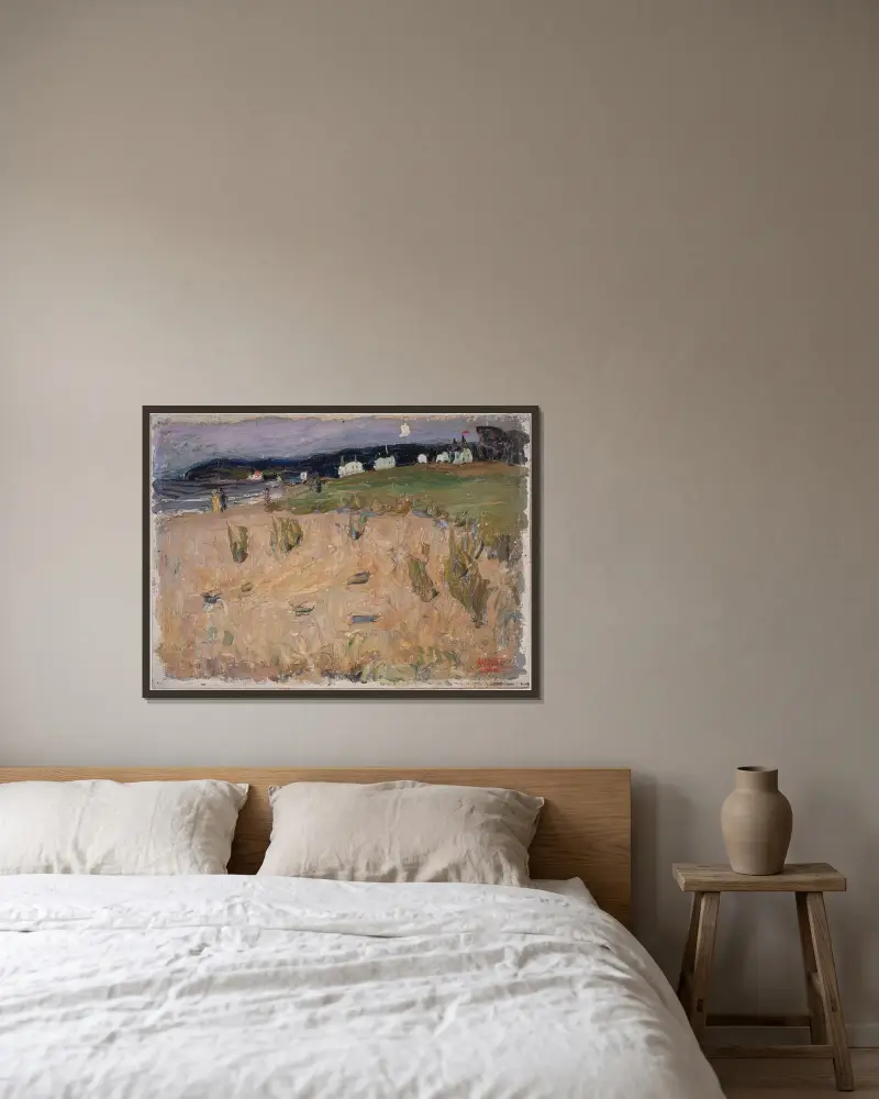 Binz auf Rügen (Twilight) av Wassily Kandinsky inramad på en vägg