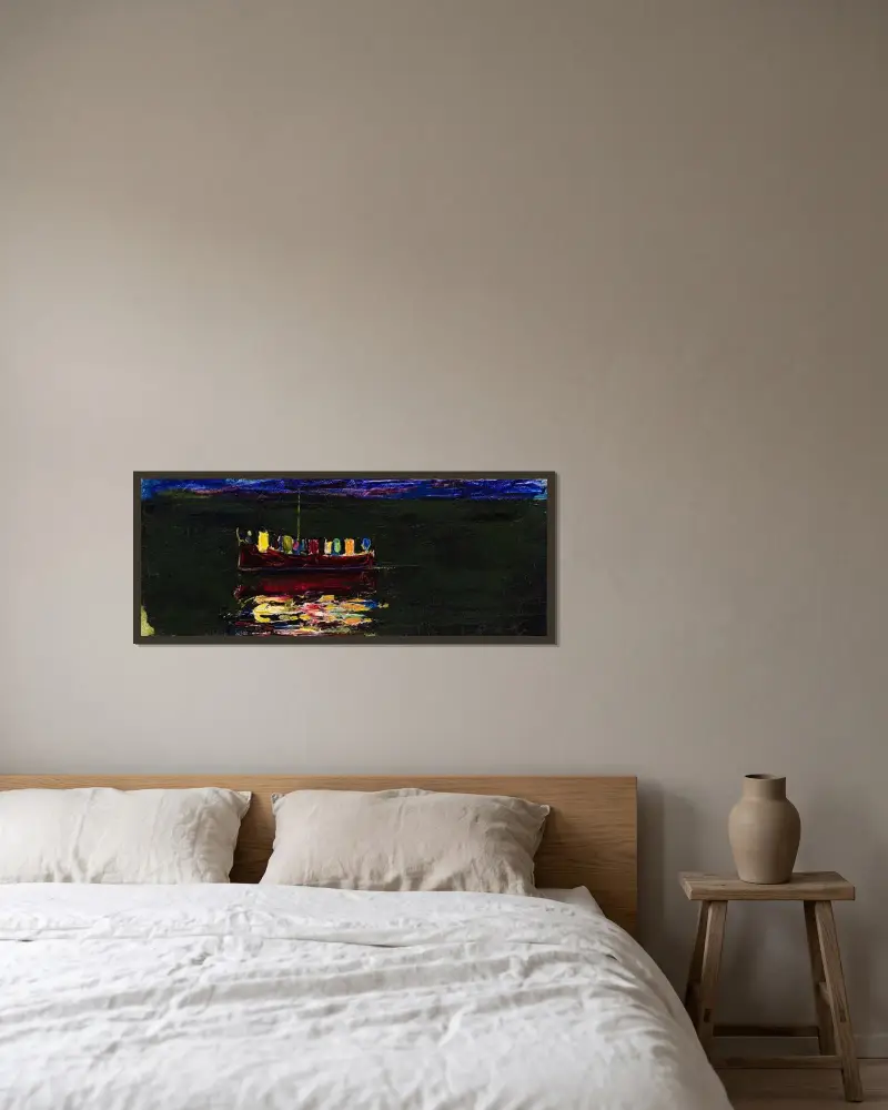 Loď s lucernou (Rapallo), Wassily Kandinsky v rámu na stěně