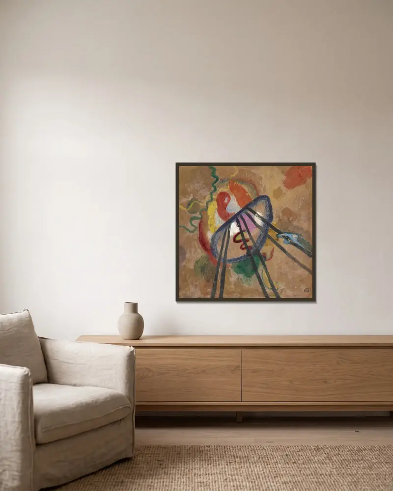 Boot von Wassily Kandinsky gerahmt an einer Wand