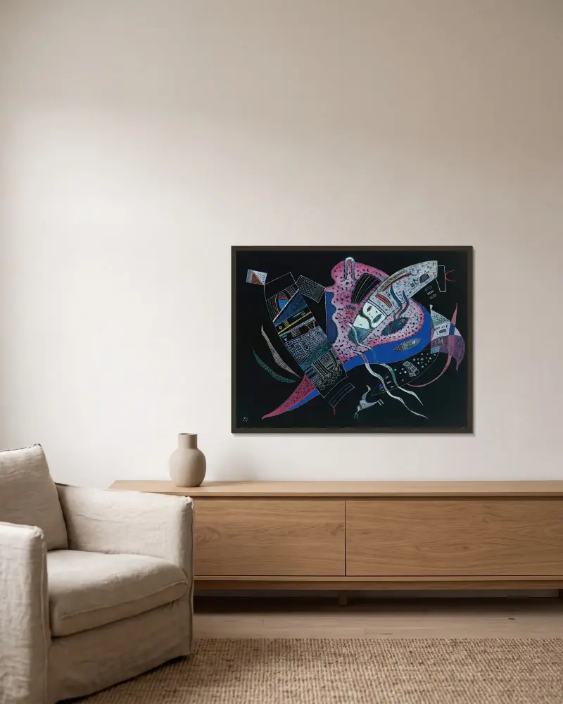 Concentré, Wassily Kandinsky v rámu na stěně