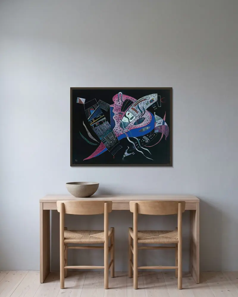 Concentré, Wassily Kandinsky v rámu na stěně
