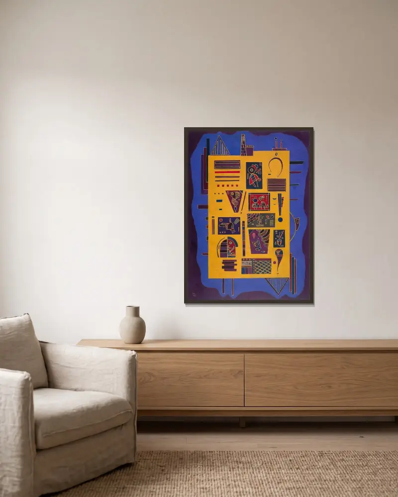 Conglomerate von Wassily Kandinsky gerahmt an einer Wand