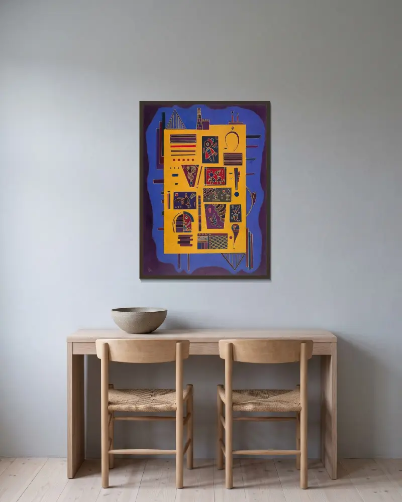 Conglomerate von Wassily Kandinsky gerahmt an einer Wand
