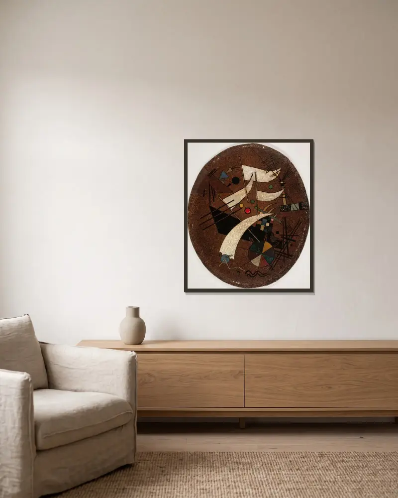 Osterbild von Wassily Kandinsky gerahmt an einer Wand
