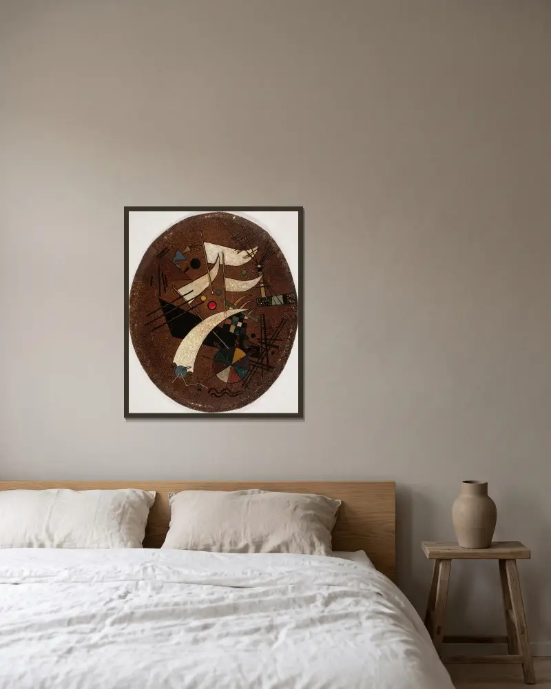 Osterbild von Wassily Kandinsky gerahmt an einer Wand