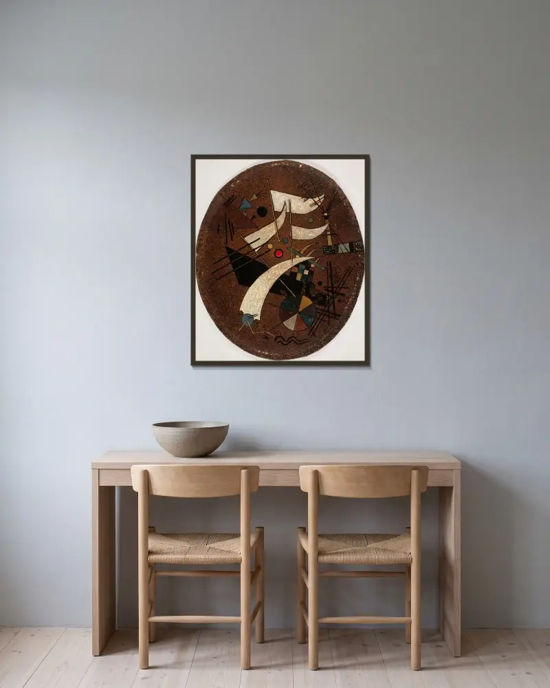 Osterbild von Wassily Kandinsky gerahmt an einer Wand