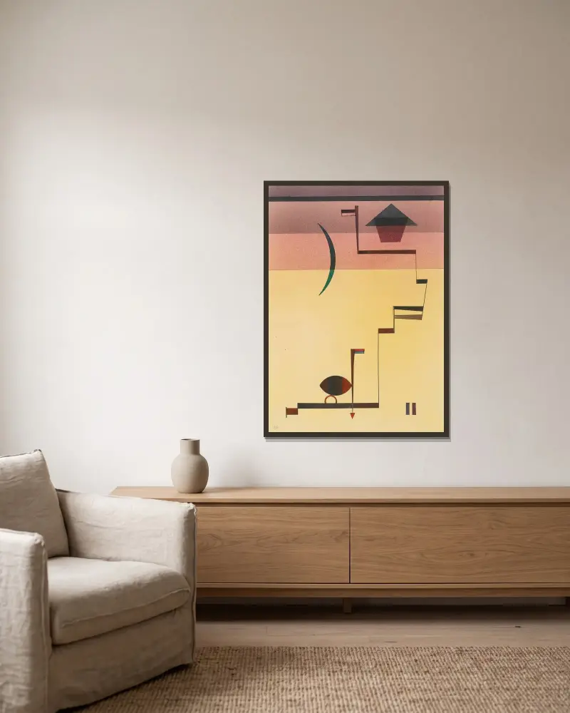 Kanciasty, Wassily Kandinsky w ramie na ścianie