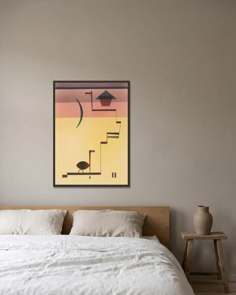 Kanciasty, Wassily Kandinsky w ramie na ścianie