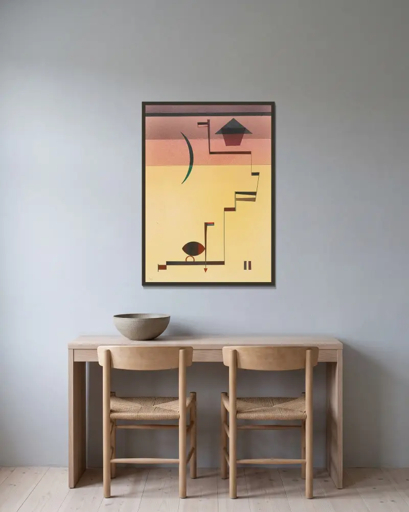 Kanciasty, Wassily Kandinsky w ramie na ścianie