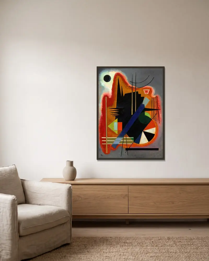 Einige Spitzen von Wassily Kandinsky gerahmt an einer Wand