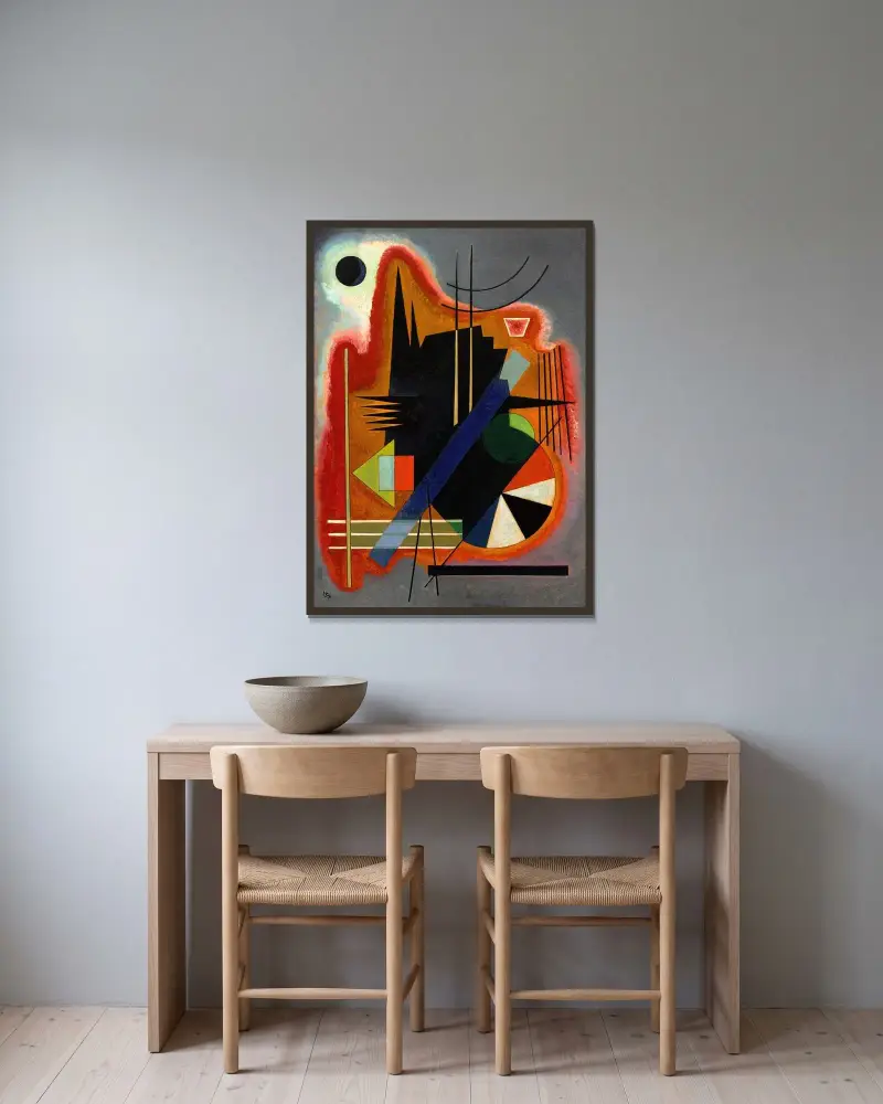 Einige Spitzen von Wassily Kandinsky gerahmt an einer Wand