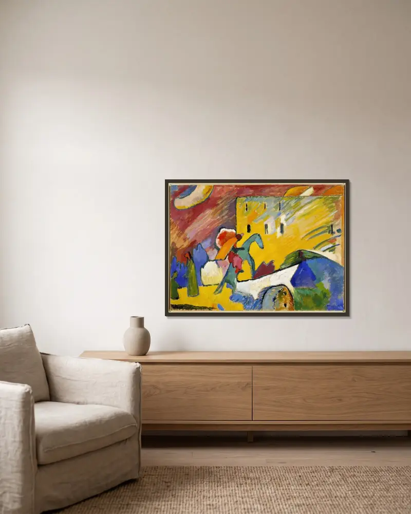 Improvizace 3, Wassily Kandinsky v rámu na stěně