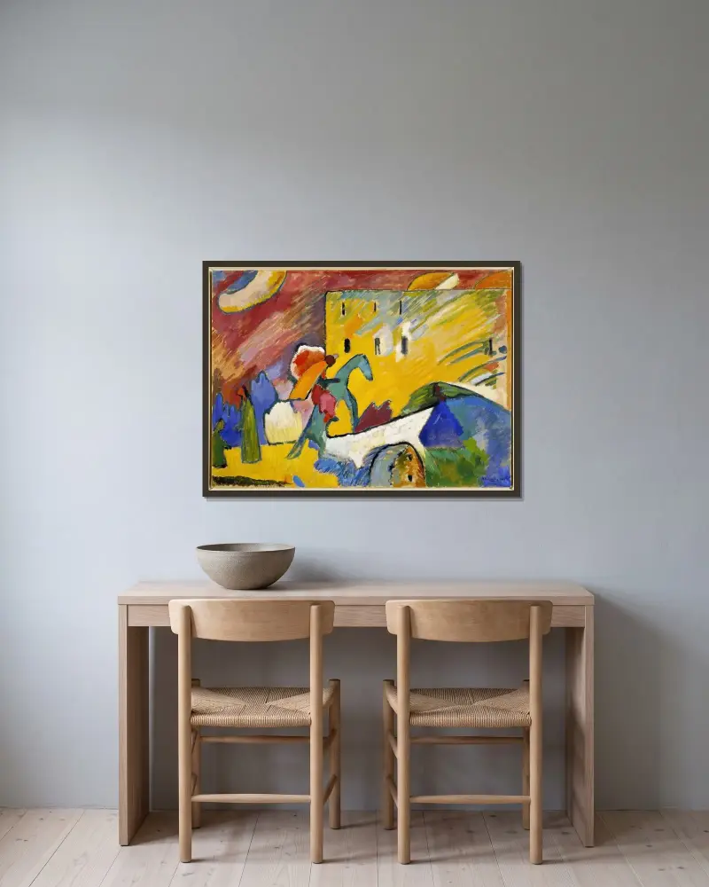 Improvizace 3, Wassily Kandinsky v rámu na stěně