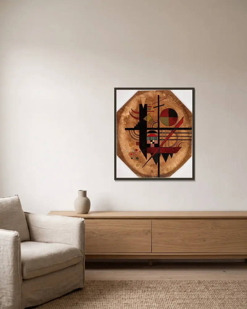 Intime Mitteilung von Wassily Kandinsky gerahmt an einer Wand