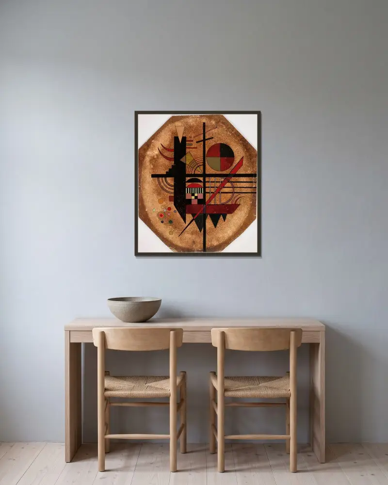 Intime Mitteilung von Wassily Kandinsky gerahmt an einer Wand