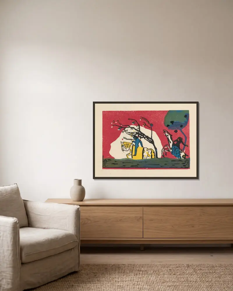 Dźwięki, plansza 01, Wassily Kandinsky w ramie na ścianie