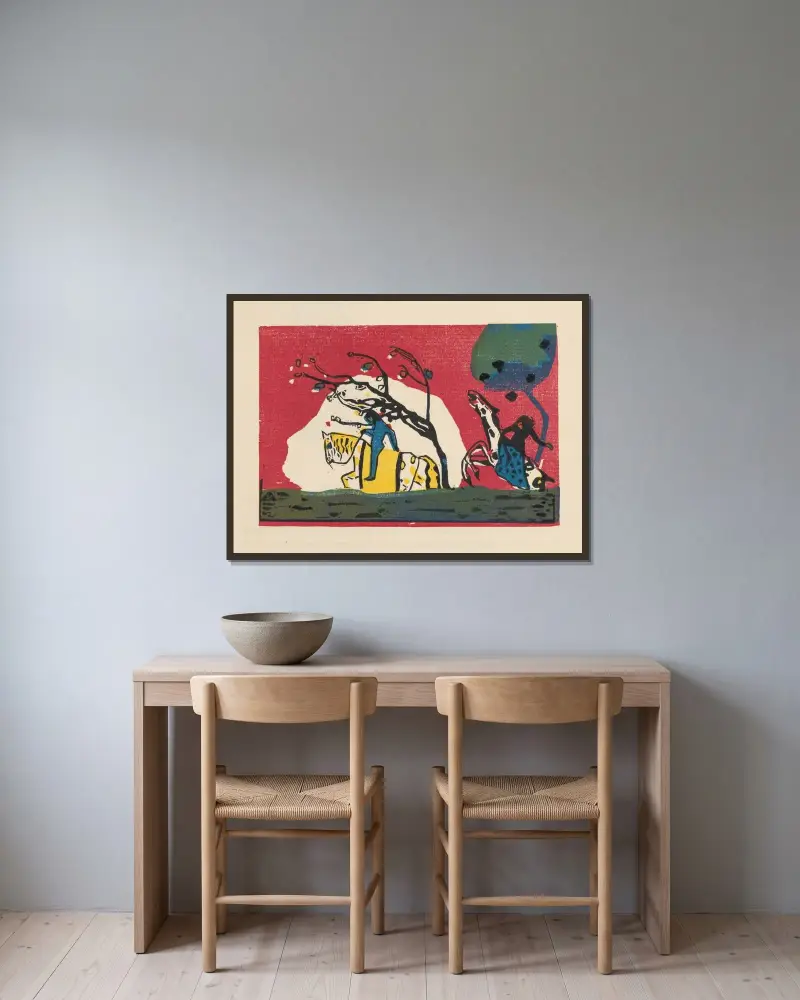 Dźwięki, plansza 01, Wassily Kandinsky w ramie na ścianie